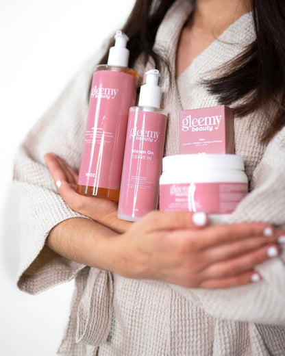 Set hair : Shampoo, hair mask, leave in